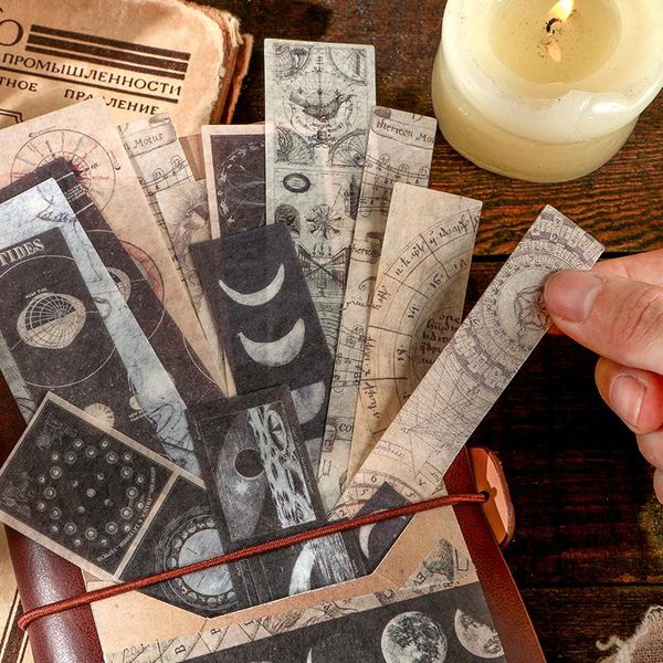 

gift wrap 40 pcs/lot vintage moon phase astrolabe antique ticket paper sticker decoration stickers diy diary scrapbooking label