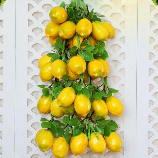 

party decoration 2 strings 52cm imitation artificial fruits home garden kitchen wall hanging ornament for decor fake