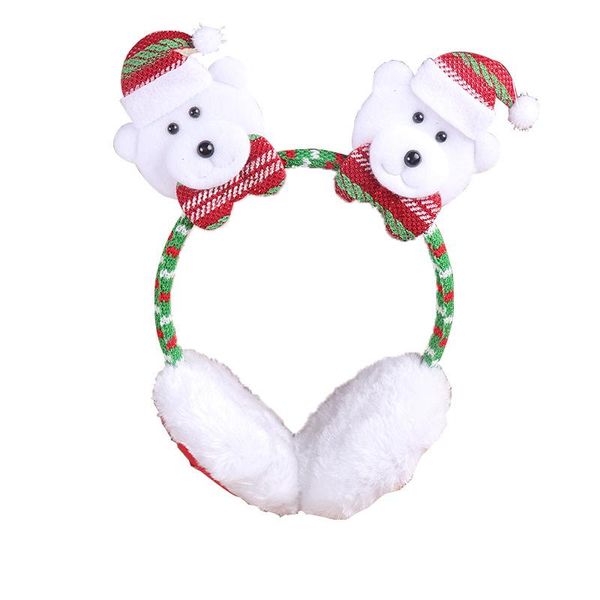 

berets cute boy girl women christmas santa claus snowman reindeer earmuffs dress up plush warm gift, Blue;gray
