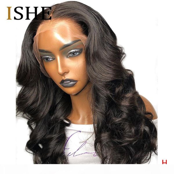 

transparent lace wigs fake scalp wig invisible 13x6 lace front human hair loose body wave wigs for women remy hair 150% ishe, Black