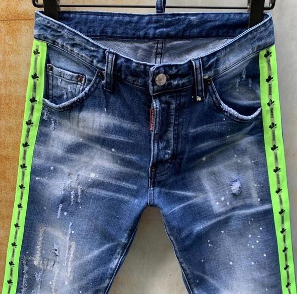 

women's jeans women/men ripped motorcycle jacket men trousers 017, Blue