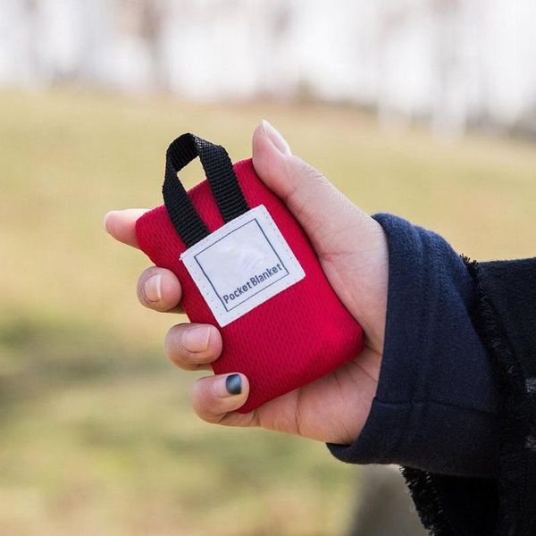 

outdoor pads portable camping nylon pocket picnic mat mini beach red pad