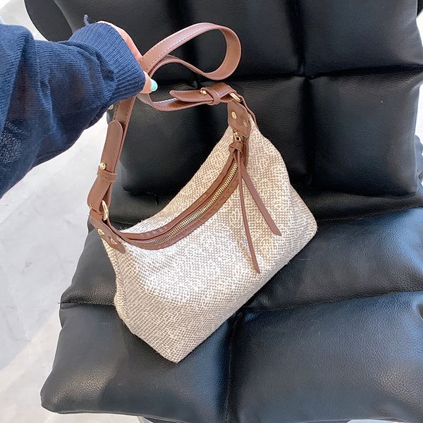 

luxury handbags this year's popular female 2021 summer new fashion embroidered thread single shoulder foreign style net red ins armpit