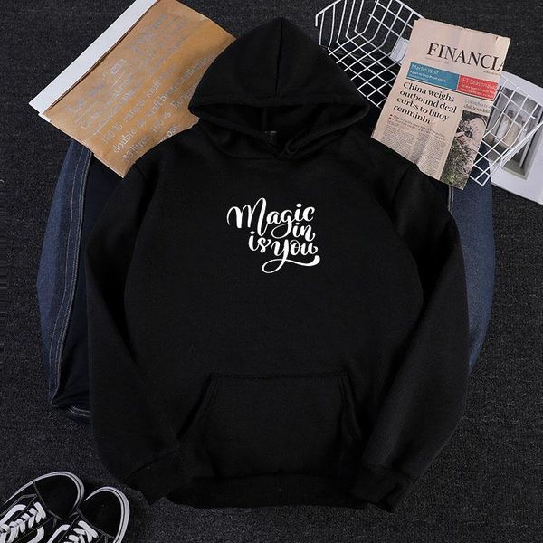 

women's hoodies & sweatshirts fashion plus velvet sweatshirt hoody letter print winter harajuku casual loose oversize sudadera mujer, Black