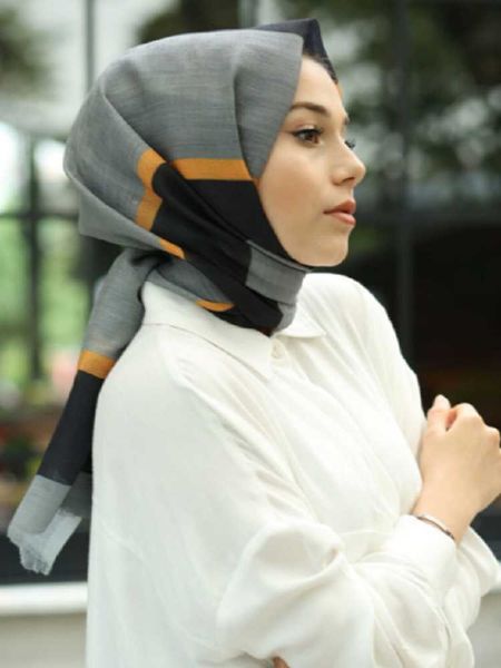 

scarves scarf shawl hijab women cotton 75x190 long four season luxury, Blue;gray