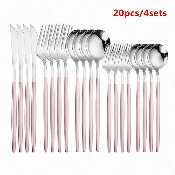 

full tableware cutlery set steel kitchen silverware home dinnerware spoon knife fork cutlery table flatware dinning table set