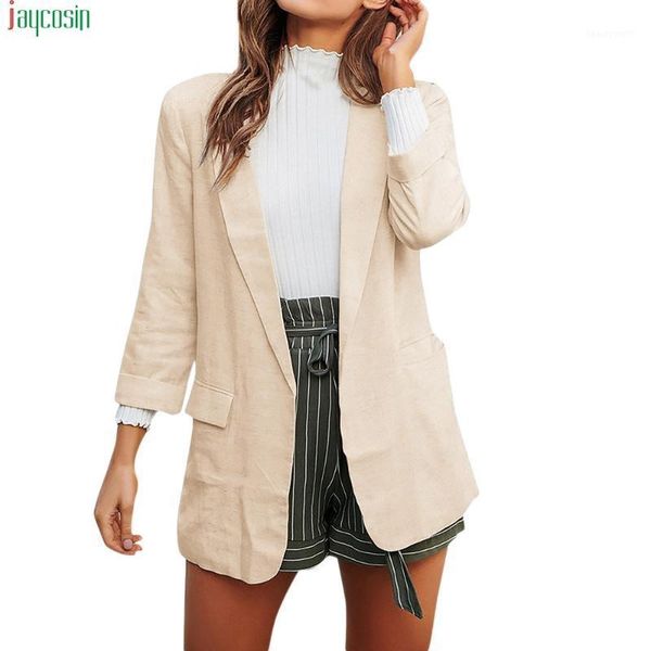

women's suits & blazers jaycosin women casual work suit long sleeve office coat jacket blazer and jackets mujer 2021, White;black