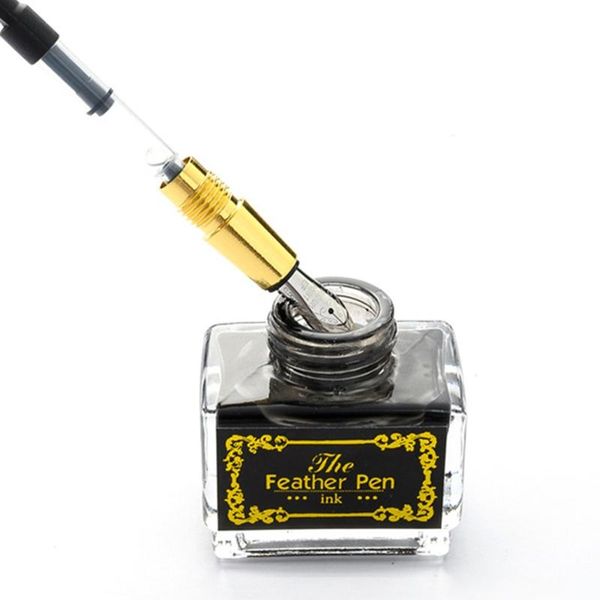 

retro calligraphy feather dip fountain pen writing ink notebook stationery box