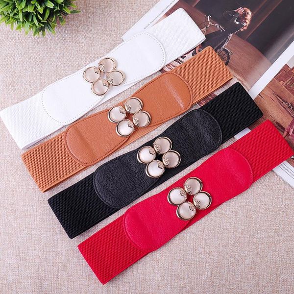 

belts womens wide belt elastic stretch cinch waistband lady cummerband girls waist women loose tight band, Black;brown