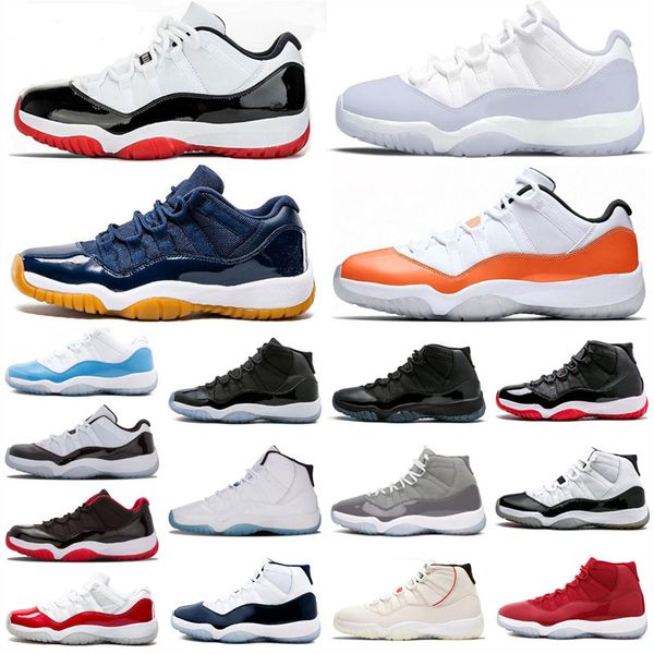 

2022 cool grey 11 11s pure violet mens outdoor shoes 25th anniversary low legend university blue white bred concord cap and gown men women s