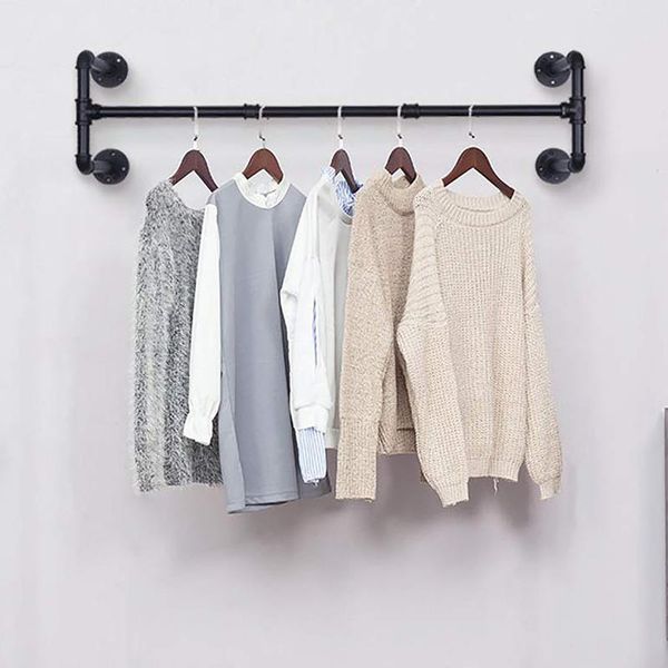 

hangers & racks clothes rail shelf industrial pipe clothing rack wall mounted shop-display us/uk/au/cn