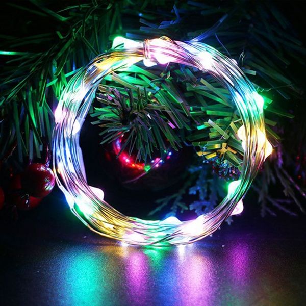 LED String Light impermeável 5m 50 LED fio de cobre lâmpada ao ar livre jardim natal-multi cor