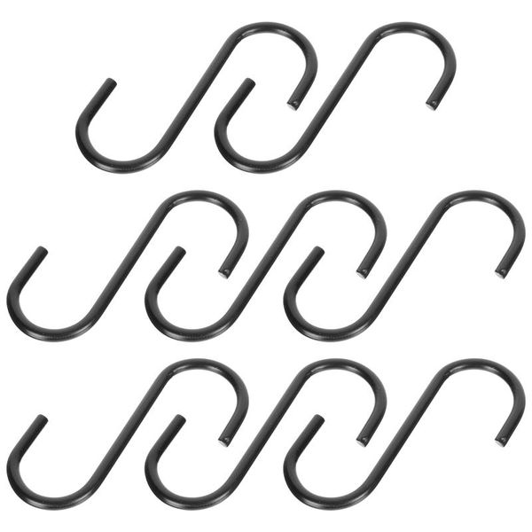

hooks & rails 8pcs iron thicken hanging creative s-shape black for home kitchen