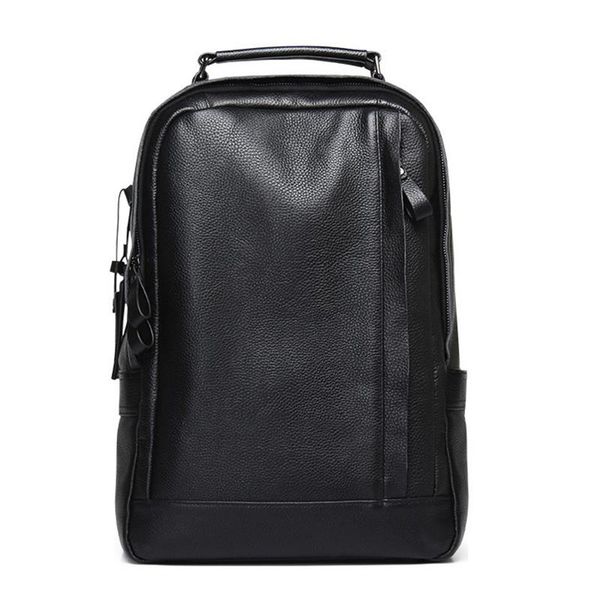 

backpack rucksack usb charging interface famous design genuine leather men's first layer cowhide travel bag fashion computer