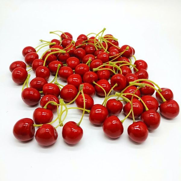

20pcs fake cherry artificial fruit ornaments wedding festival home table