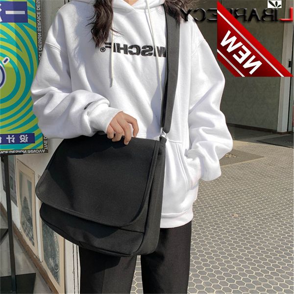 

solid color designer fashion women's shoulder bags canvas ladies crossbody bag casual young student school bookbag