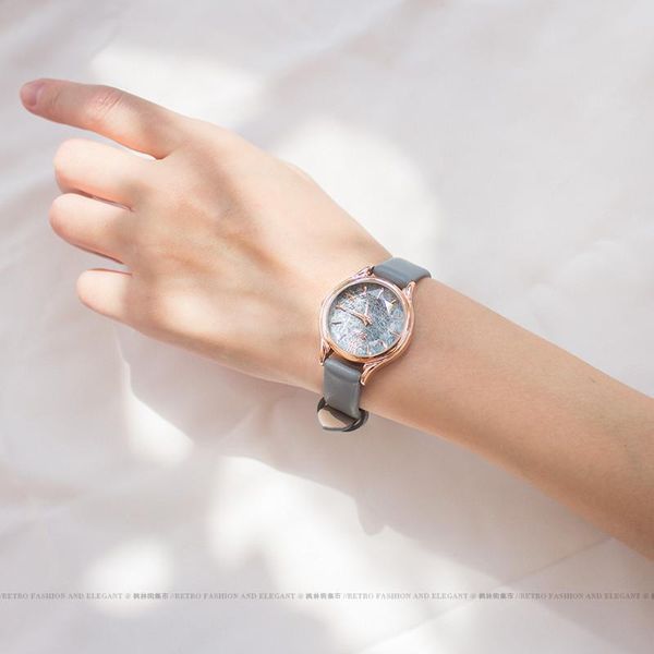 

wristwatches korean version simple belt watch female student ins temperament wristwatch department starry sky quartz gift for women, Slivery;brown