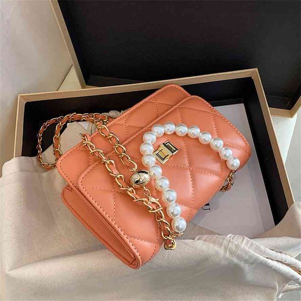 

france Â women's 2021 new lingge messenger chain small square bag tide