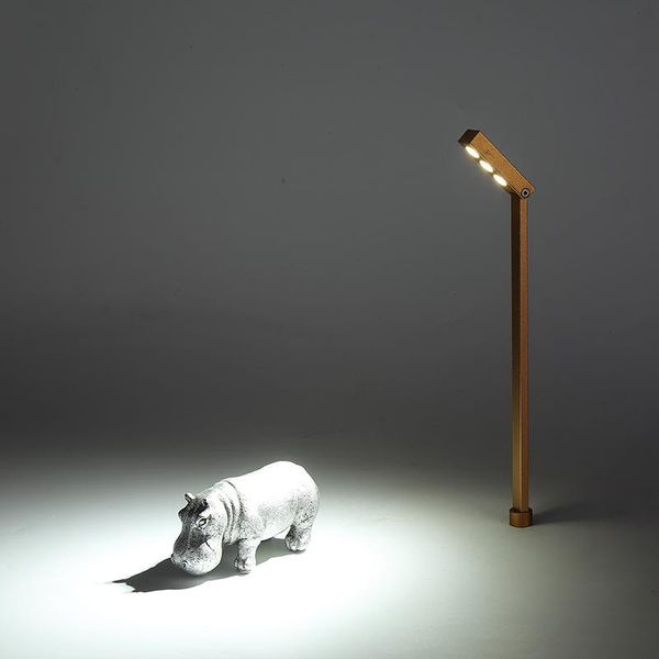 

quality 3w led cree pole light fixture table stand lamp showcase gold shell