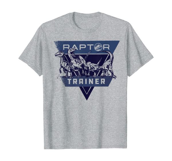 

jurassic world two raptor trainer shield graphic t-shirt, White;black