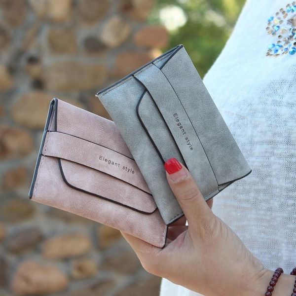 

wallets selling ultra-thin practical mini wallet simple pull-belt nubuck leather retro purse women's, Red;black