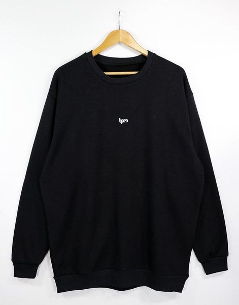 

men's hoodies & sweatshirts bpm oversize basic crew neck sweatshirt, Black