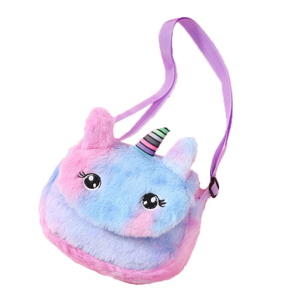 

2021 new kids children girls plush unicorn messenger bag gift 7c0d