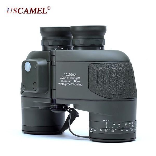 

telescope & binoculars 10x50 waterproof with compass uscamel for hunting navy coordinate ranging military night vision autofocus