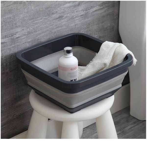 

folding washbasin portable folding bucket fishing camping car wash bucket collapsible bucket washing basin travel cleani qylnhm
