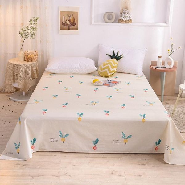 

sheets & sets girl's room decoration bedspread 100% cotton flat sheet printing for adults home textiles