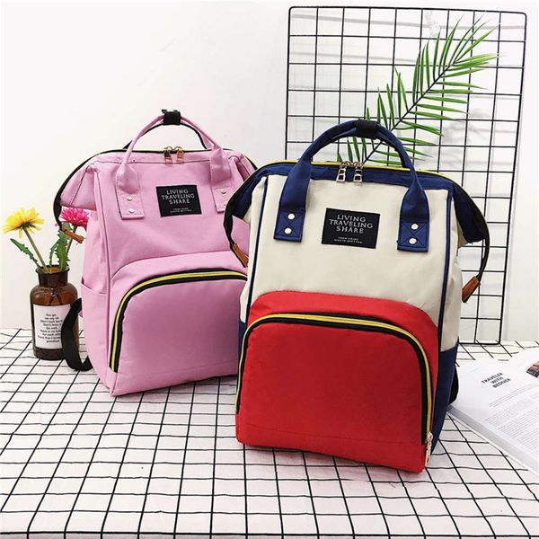 

hbp fashion straight new large steel wire nip women's dual purpose styling bag student canvas travel backpack