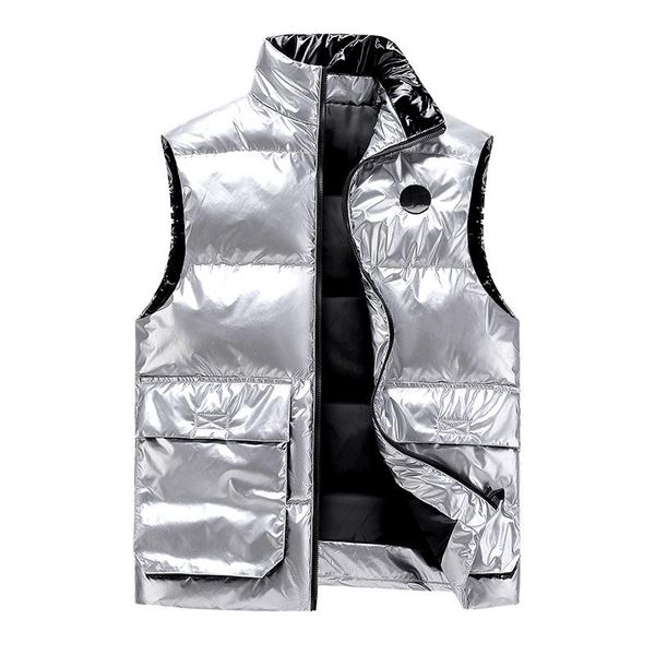 

men's vests winter windproof vest jacket for men fashion cotton warm man sleeveless outwear coats clothing masculine, Black;white