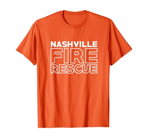 

city of nashville fire rescue tennessee firefighter t-shirt, White;black