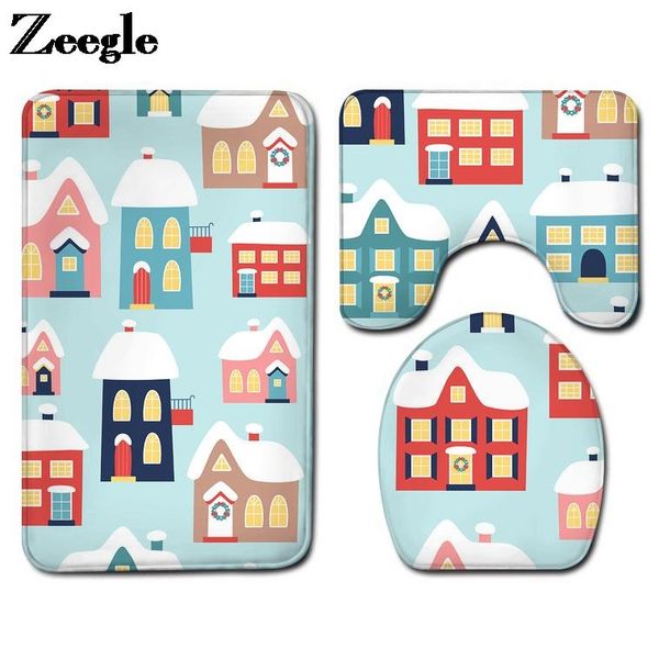 

bath mats cartoon style bathroom mat shower carpet rug washable toilet seat cover and flannel floor set