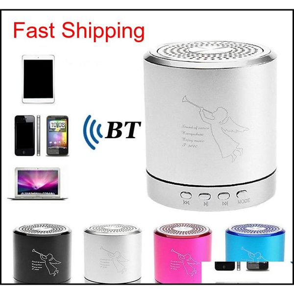 

angel t2020 portable wireless bluetooth mini bass stereo speaker metal alloy support tf card usb hand hifi musci player box uis53 kesiu