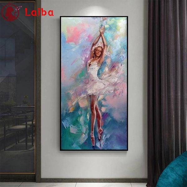 

diamond painting po custom diy embroidery abstract art, dancing woman full square round drill mosaic art