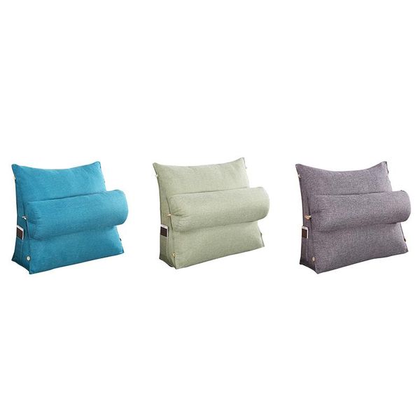 

cushion/decorative pillow stereo wedge shape backrest waist cushion washable cotton linen sofa cushions bed rest maternity lounger reading
