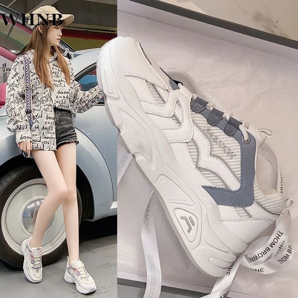 

dress shoes women's breathable platform shoes, fashionable spring-breathing korean lace chunky sneakers, mixed colors, vulcan c7m4, Black