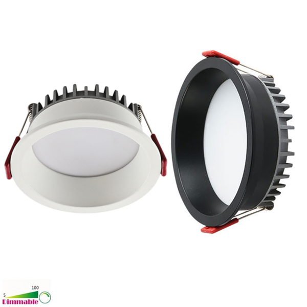 

downlights recessed anti-glare led cob downlight 18w 24w dimmable 85-265v ceiling lamp spot light 12w 15w home living room bedroom lighting