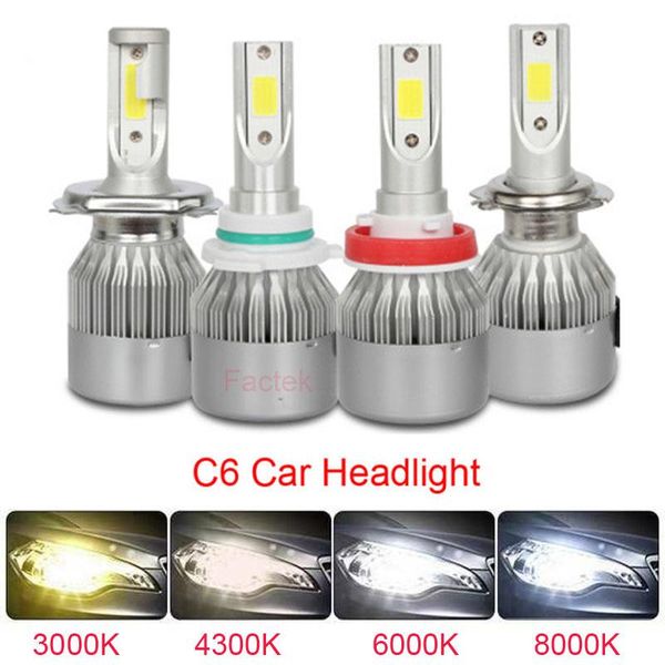 

car headlights super bright canbus no error led h4 h11 h7 9005 9006 h8 h3 9007 headlight bulbs 72w 8000lm 6000k 4300k 8000k 3000k cob lamp