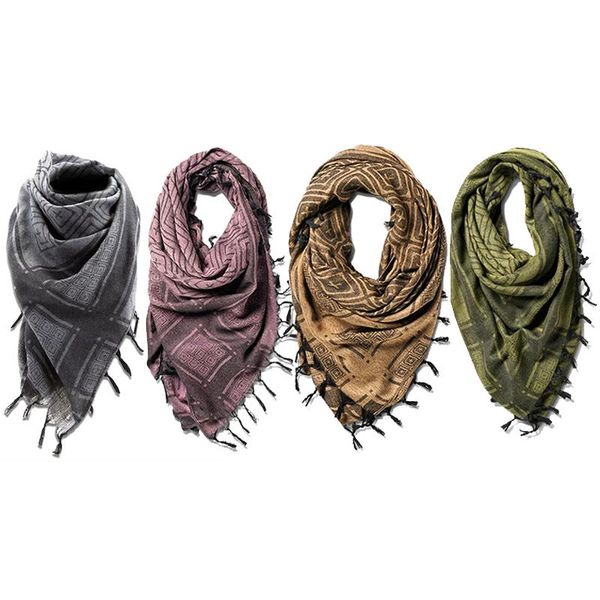 

cycling caps & masks wholesale tactical scarf outdoor sport keffiyeh shemagh arab shawl neck cover head wrap desert sand, Black