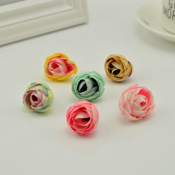 

10ud silk rose gift art collection cutting false tea bud artificial flower home wedding decoration