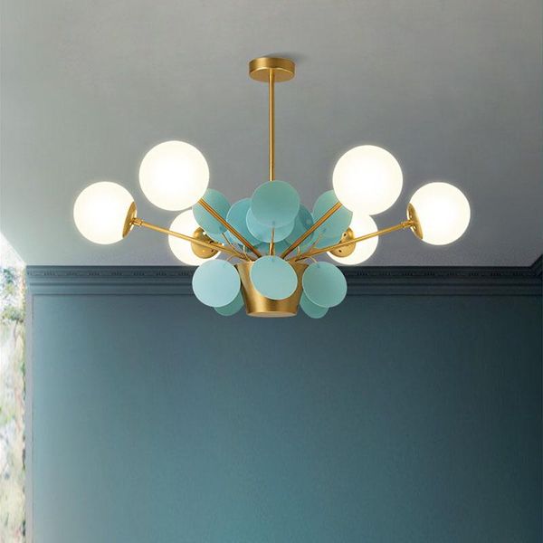 

chandeliers nordic art chandelier romantic flower design lustre metal warmth glass light dinging room bedroom coffee decor kids