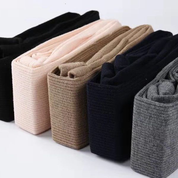 

sidailiya autumn and winter worsted cashmere soft anti pilling stripe warm foot stepping knitted pantyhose 1086 c0224, Black;white