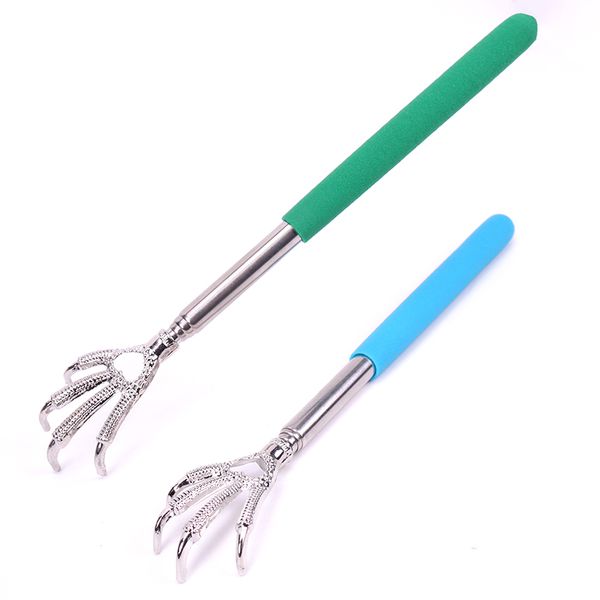 

new practical handy stainless pen clip back scratcher telescopic pocket scratching massage kit bear claw back scratcher