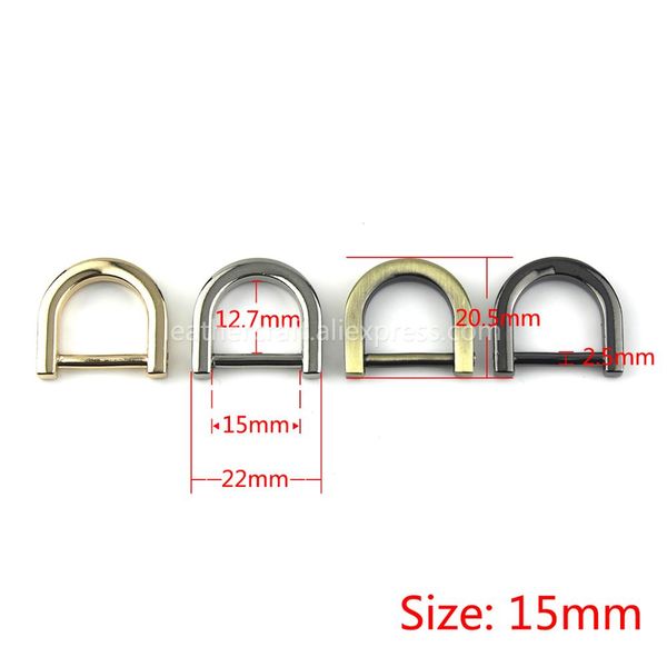 1 PCS Metal Destacável Removível Parafuso Aberto D Anel Fivela Buckle Fecho Para Couro Artesanato Saco Correia Correia Handle Ombro Webbing