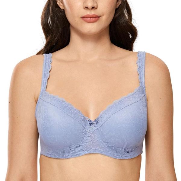 

women's full figure lightly padded underwire floral lace balconette bra plus size, Red;black