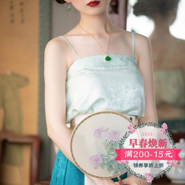 

ethnic clothing and summer with silk satin jacquard improved han yuan wipes bosom render a condole belt vest in white, Red