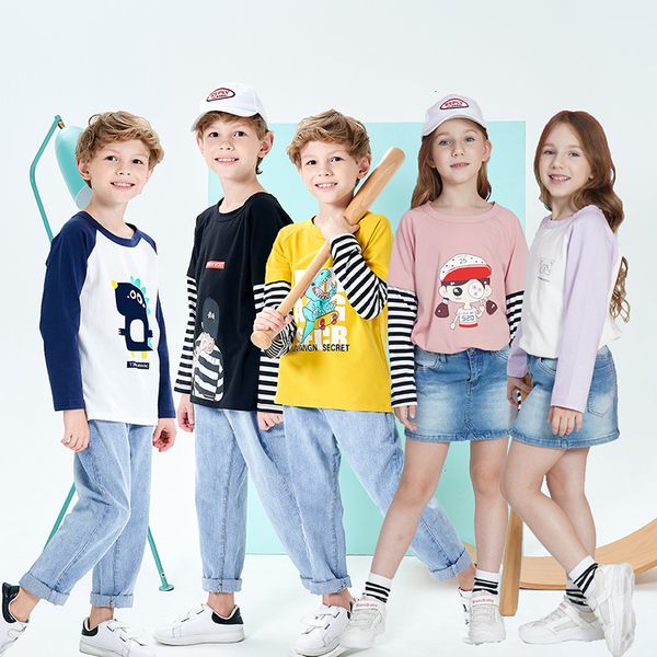 

autumn men's round and neck women's clothing children's sports korean long sleeve cartoon t-shirt, Black;white