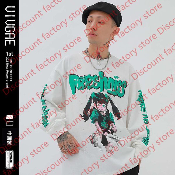 

vivgae men's hand-painted long sleeve boys' t-shirt, White;black